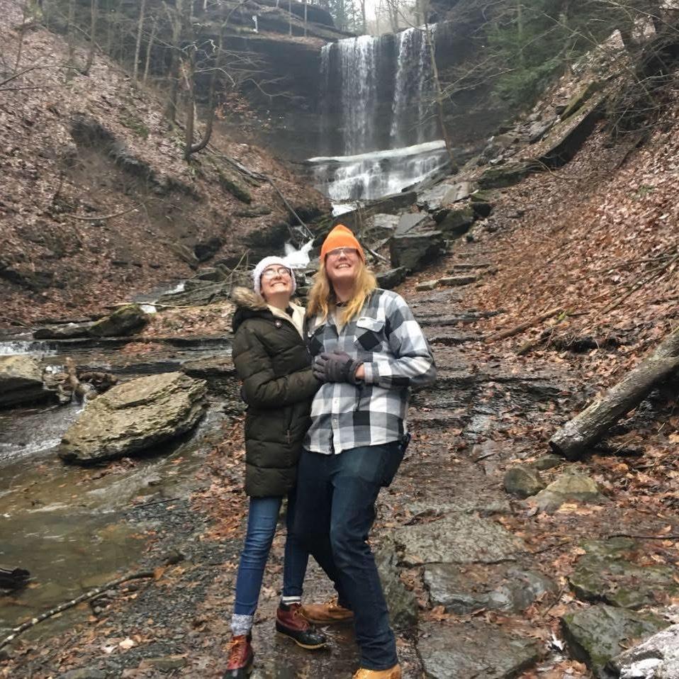 Hiking on February break and enjoying the waterfalls. 
(February 2019)