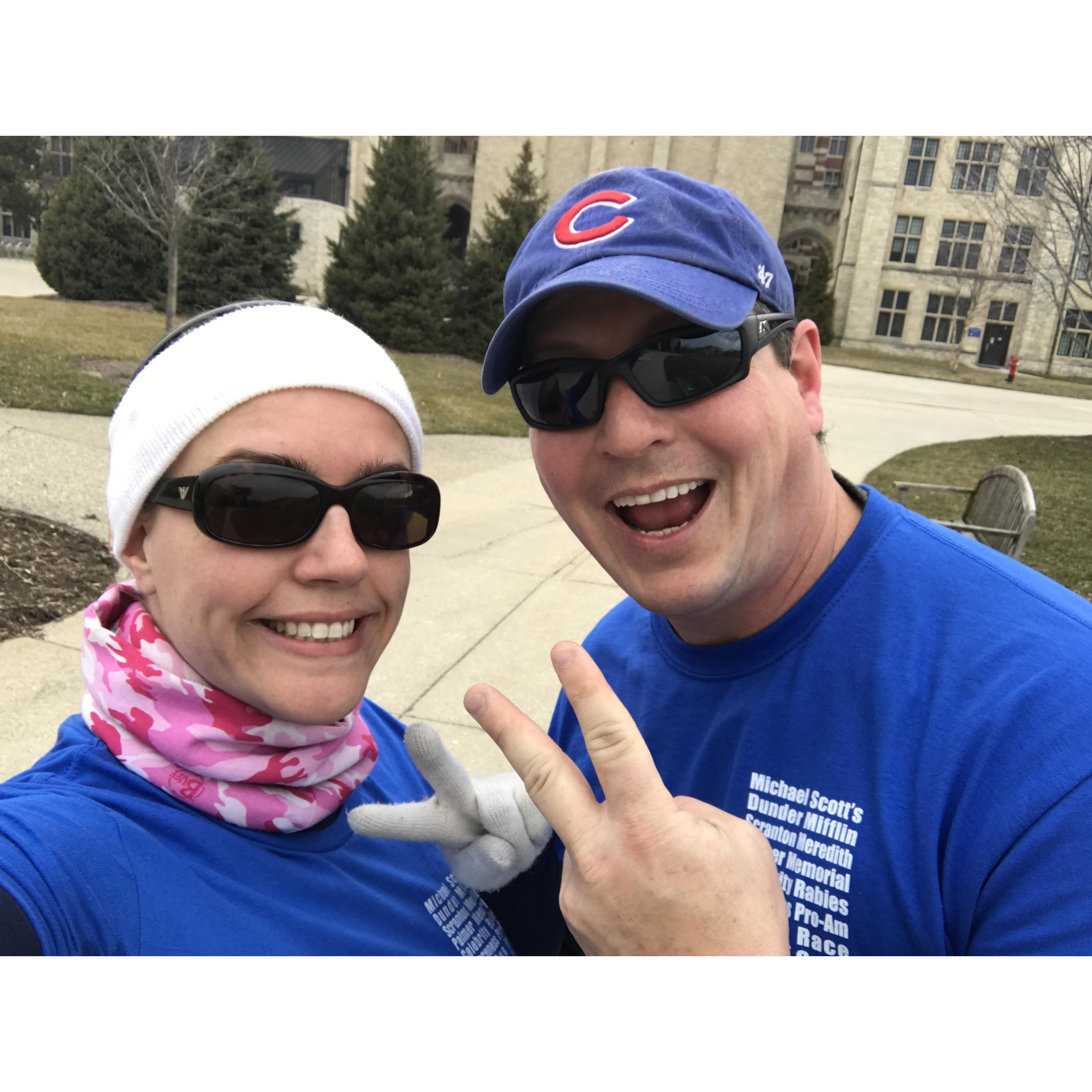 Running our first 5k together.