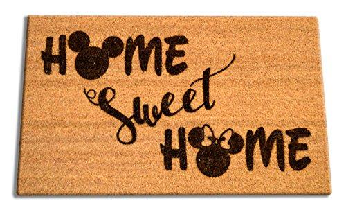 Disney Home Sweet Home Welcome Laser Engraved Coir Fiber Doormat 30” x 18”
