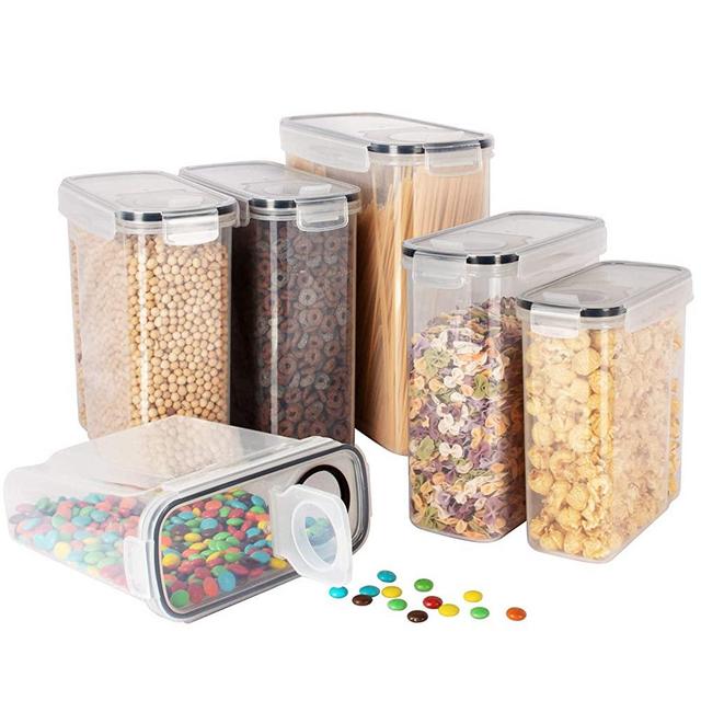Kitsure Cereal Container with Easy Pouring Lids, Pantry Organization and Storage, Airtight Food Storage Containers for Pantry and Kitchen, 6-Pack Cereal Containers Storage Set for Multiple Demands