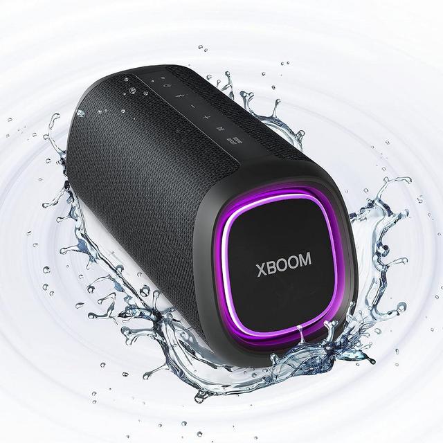 LG XG5QBK.DUSALLK Go Portable Bluetooth Speaker - LED Lighting and up to 18-Hour Battery, Black (Renewed)