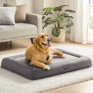 Kirkland Signature 2-in-1 Bolster Pet Bed, Brown