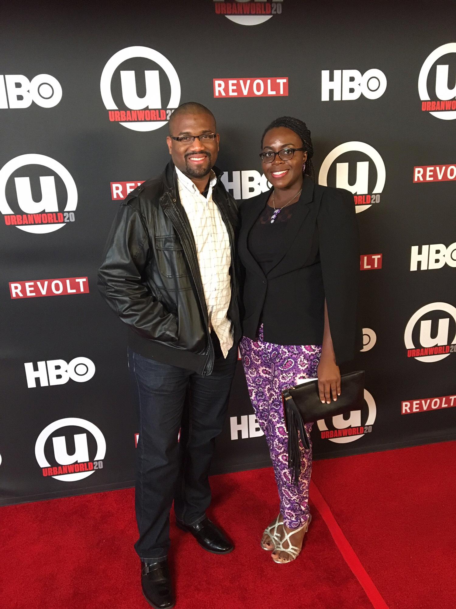 Walking the red carpet at the premiere for “Queen of Katwe”