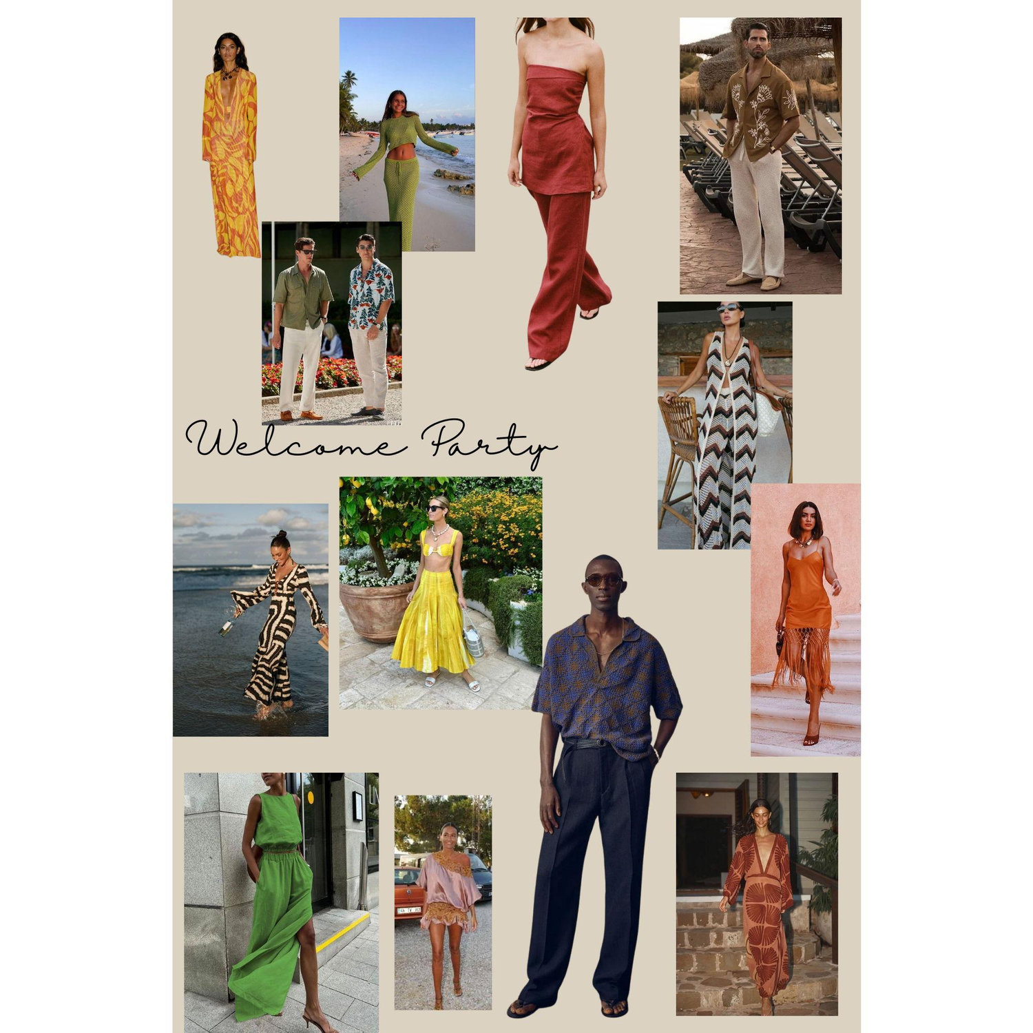 Welcome Party Bonfire Mood board