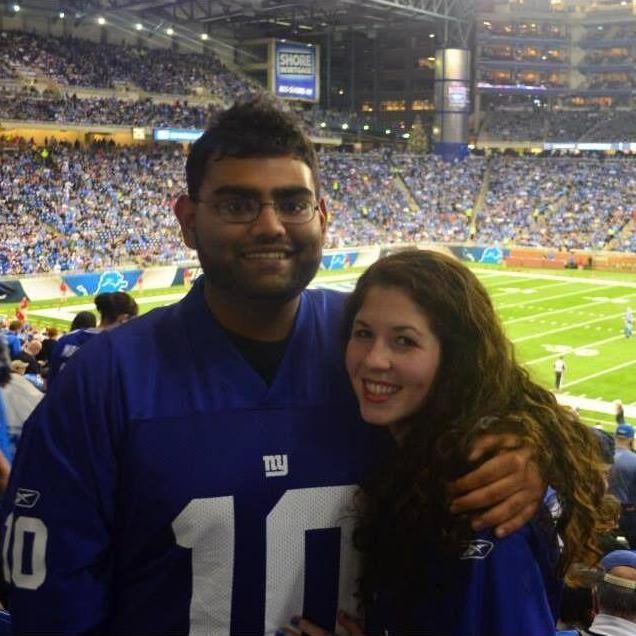 Our first Giants game (in Detroit!)