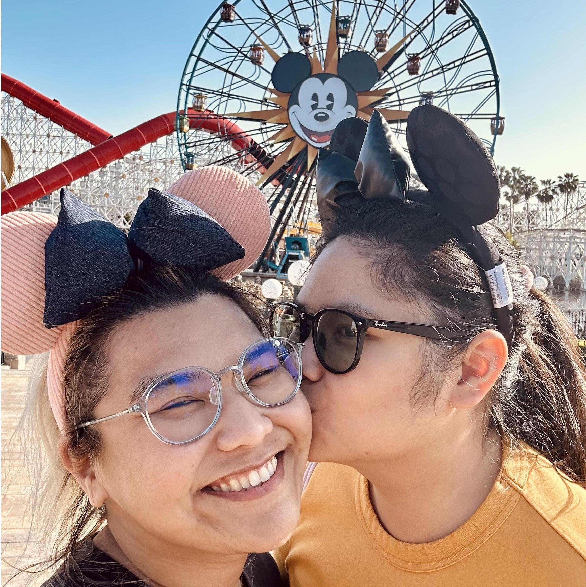 Our first time in Disneyland together! One of many trips.