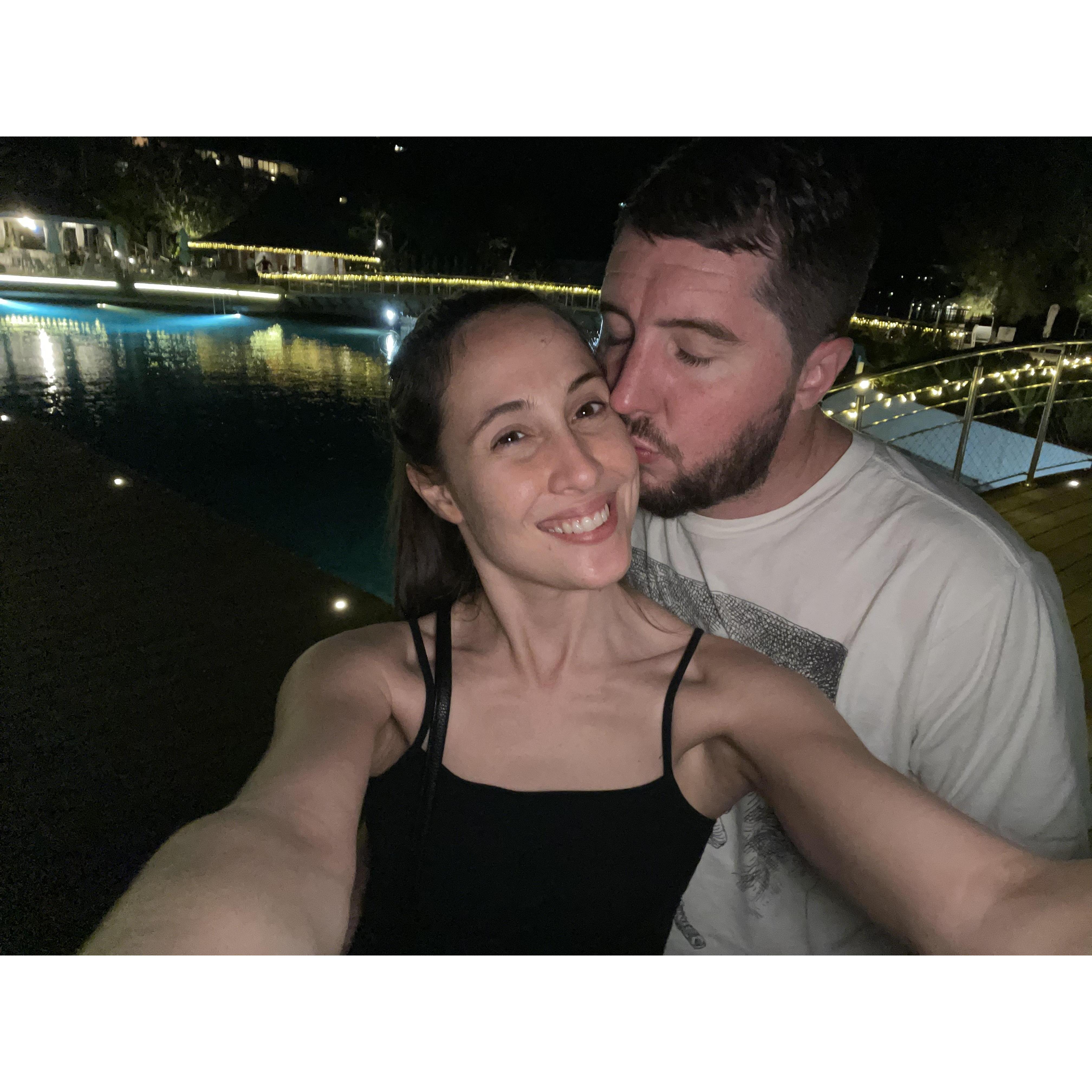 Our first night in Tahiti