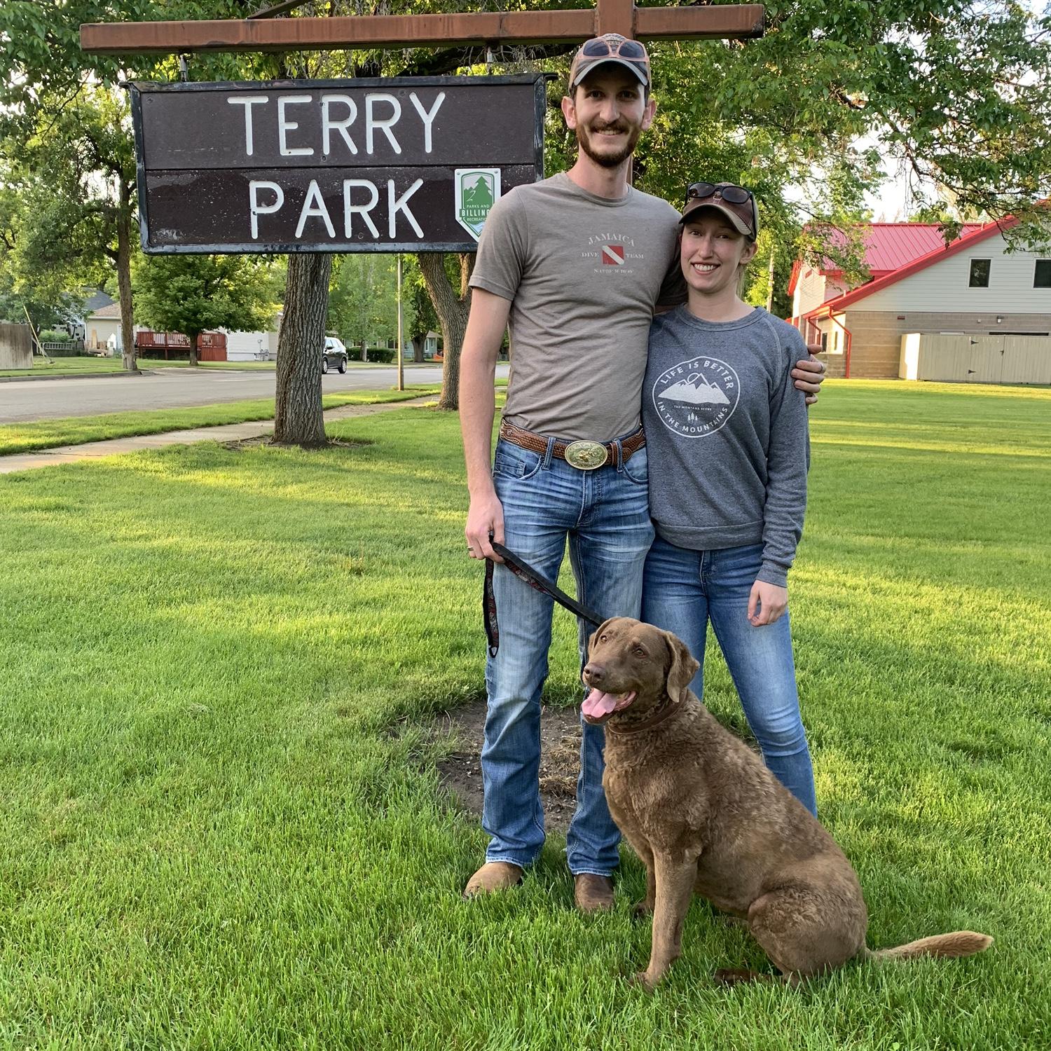 Walk to Terry park after we first moved to our house on Terry Avenue in Billings. May 2023