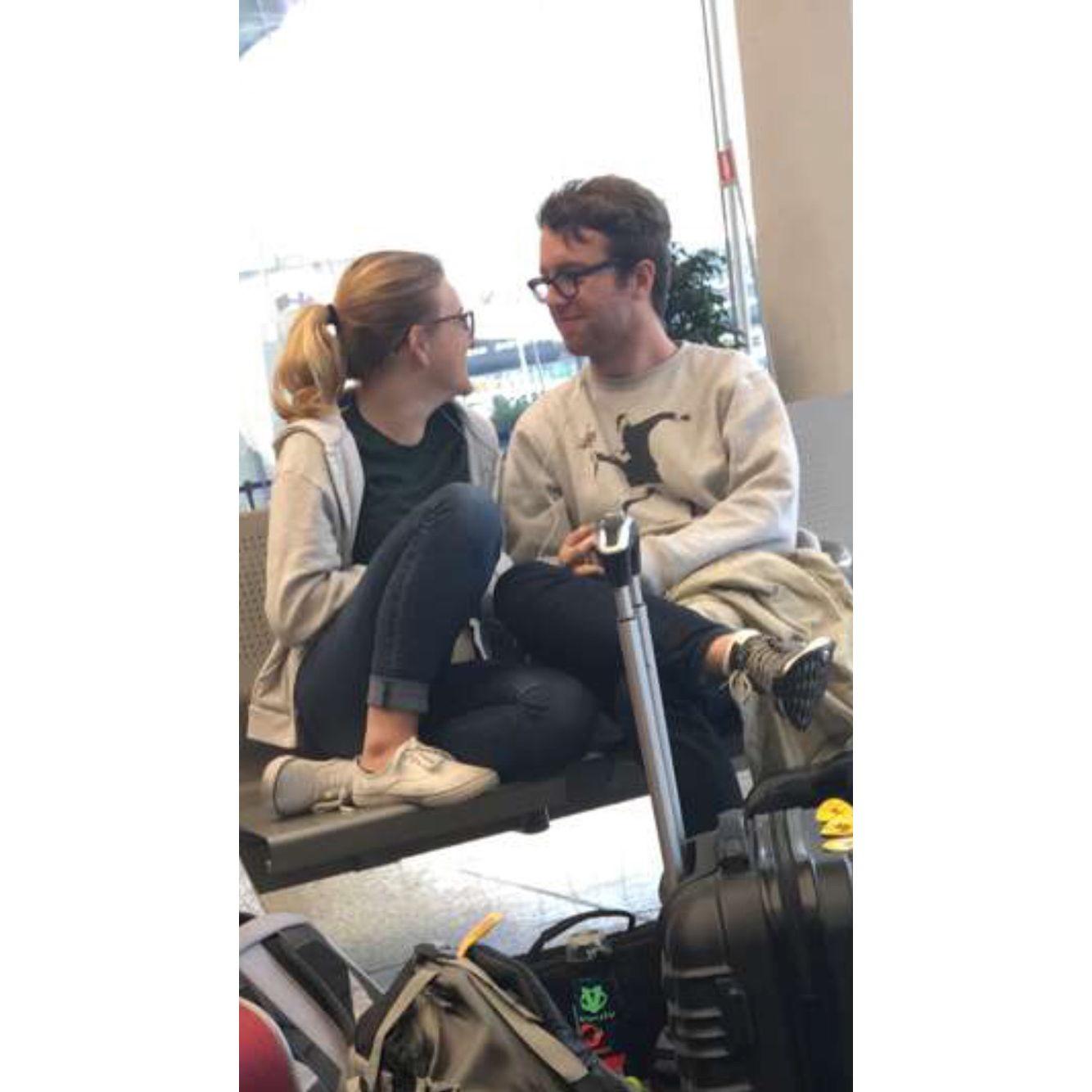 at the airport in Rome (2017)