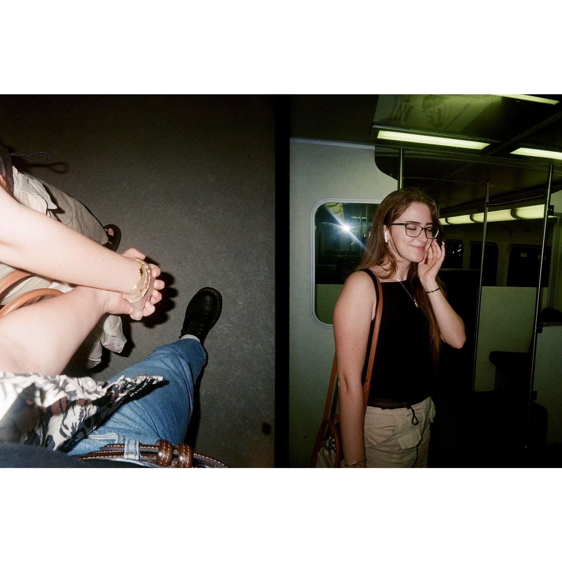 We rode the train home after spending yet another full day together.