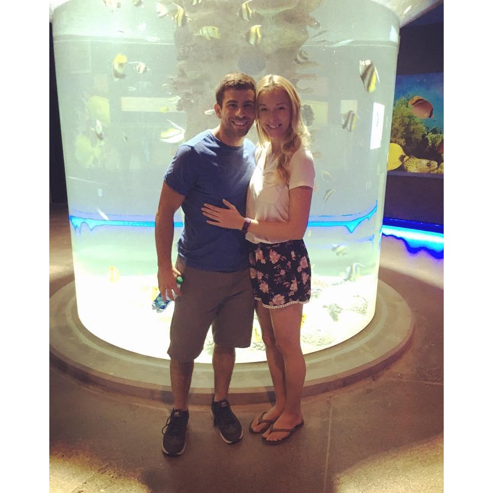 After becoming "facebook official" we went to the aquarium!