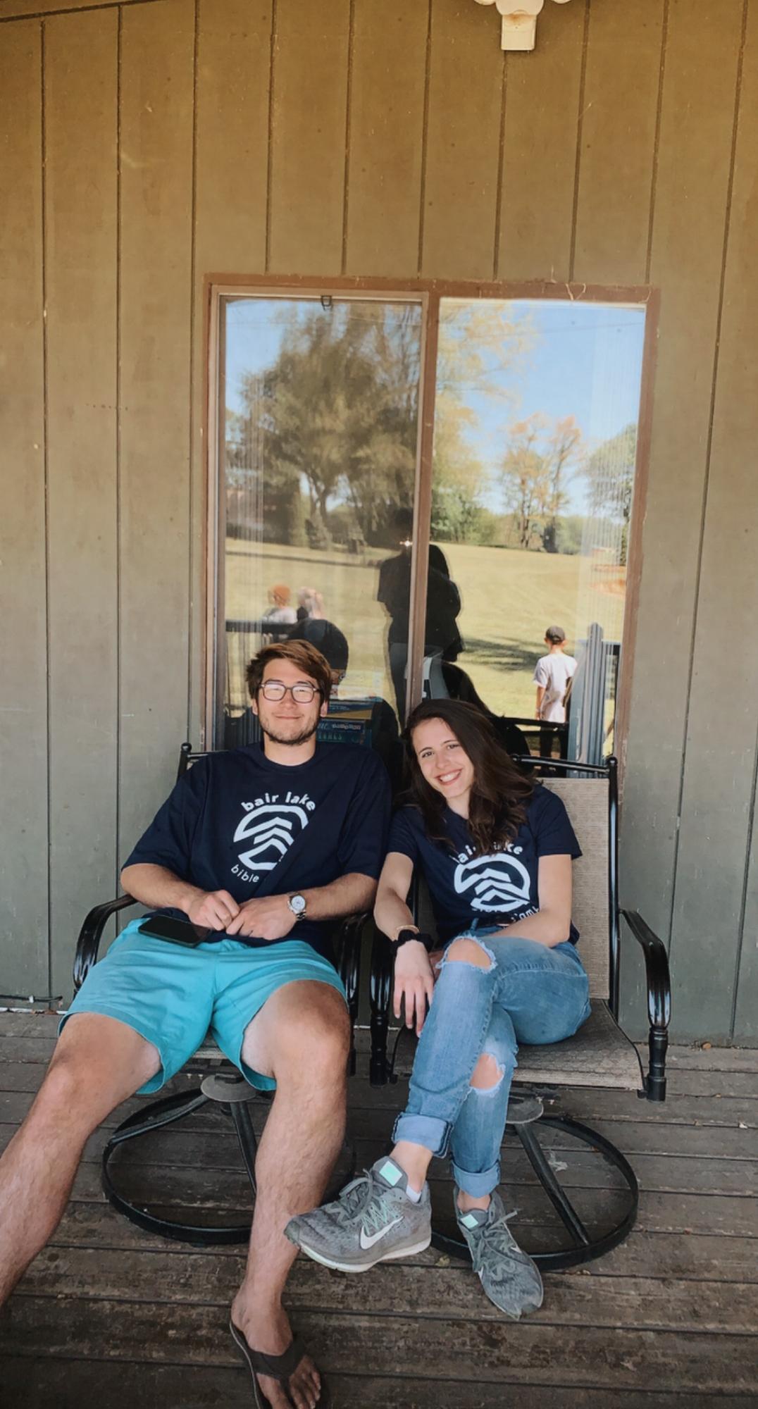 Volunteering together at Rachel's camp