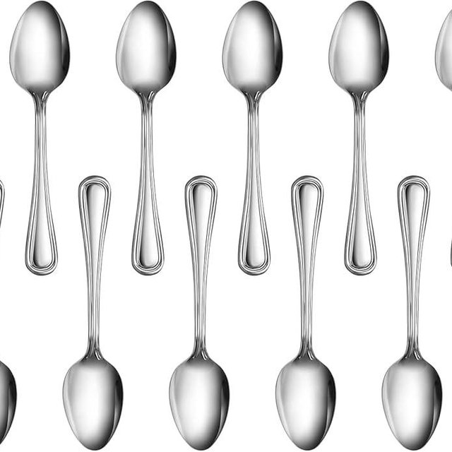New Star Foodservice 58147 Slimline Pattern, 18/0 Stainless Steel, Teaspoon, 6-Inch, Set of 12
