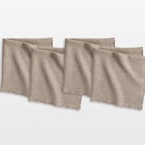 Hudson Clay Taupe Dinner Napkins, Set of 4