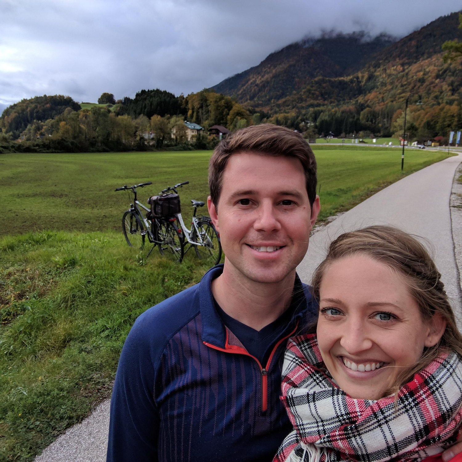 Riding bikes on a cloudy day in Austria.
Strobl, Austria 2017