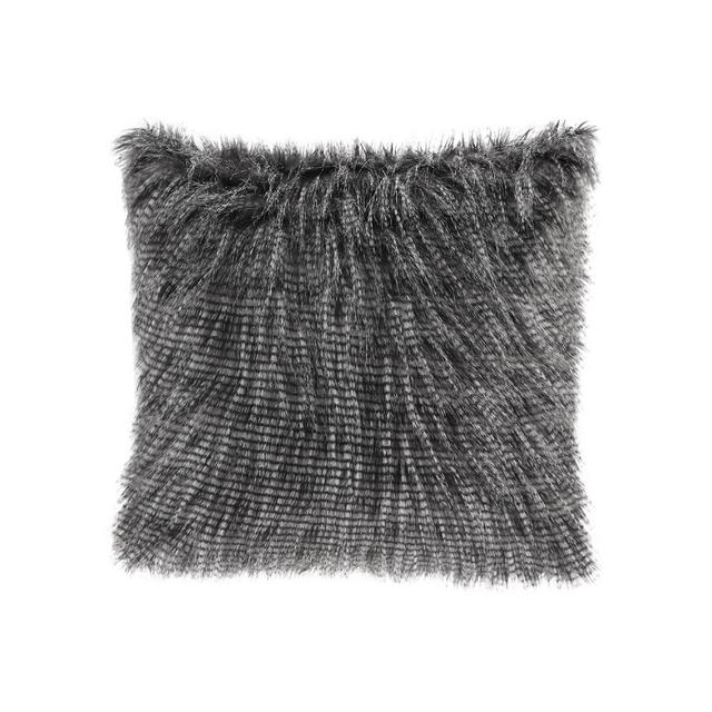 20"x20" Adelaide Faux Fur Square Throw Pillow Black