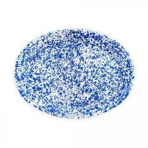 Splatter Oval Platter - Blue