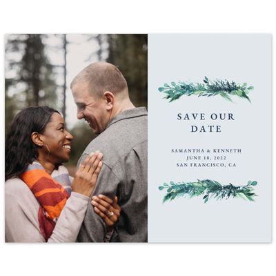 Mist, Blue Wedding Digital Save the Date - Oxley Portrait
