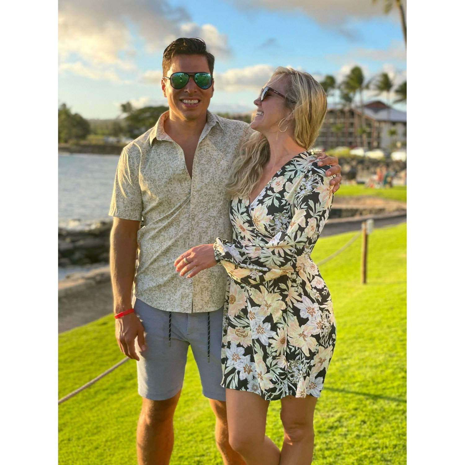 enjoying the sunset in one of our favorite places, Hawaii