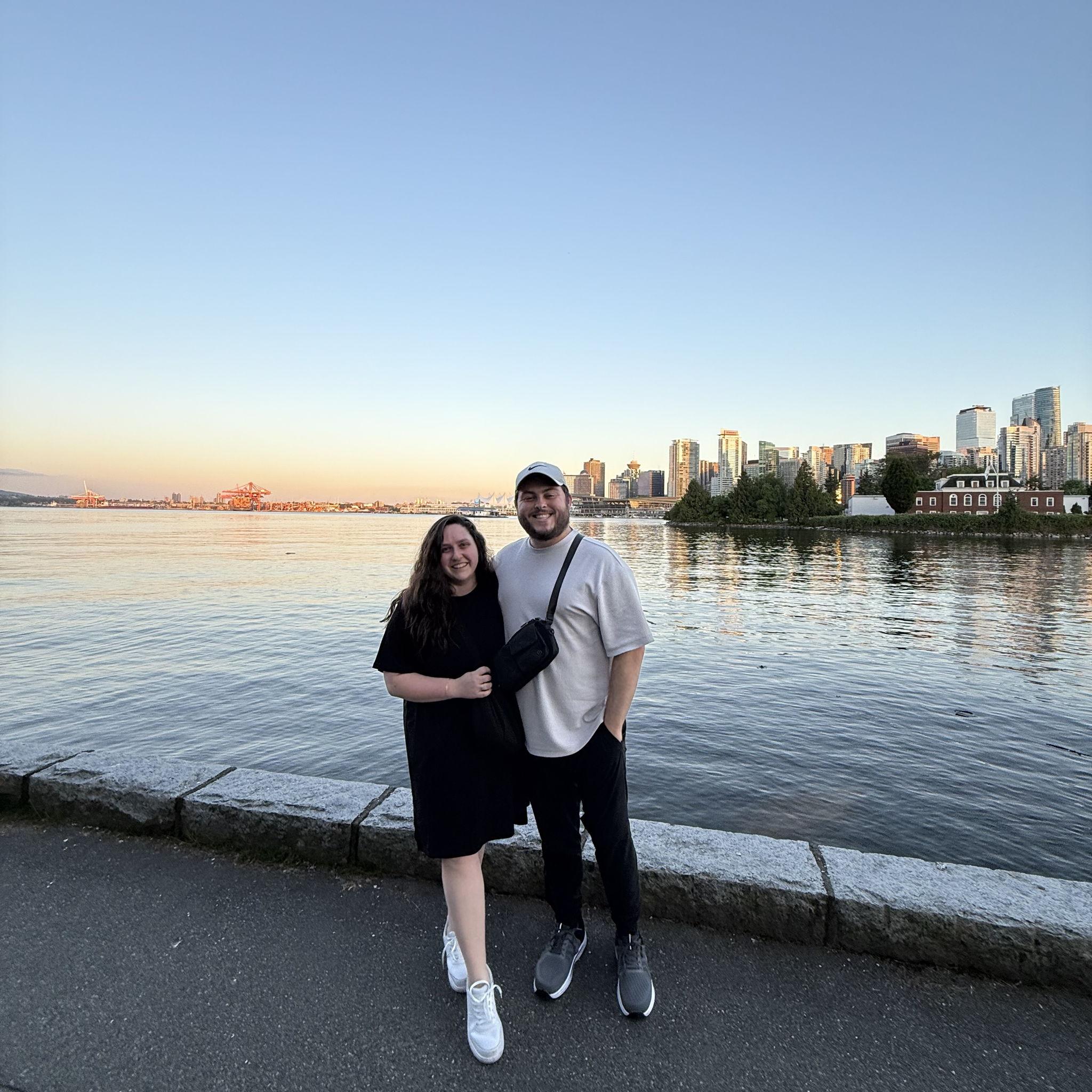 Enjoying a river walk at Stanley Park during our layover on our 3-country adventure - Vancouver