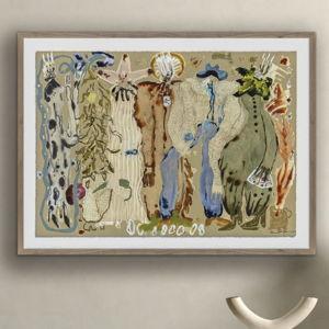Blue Eyed Snake Woman Wall Art