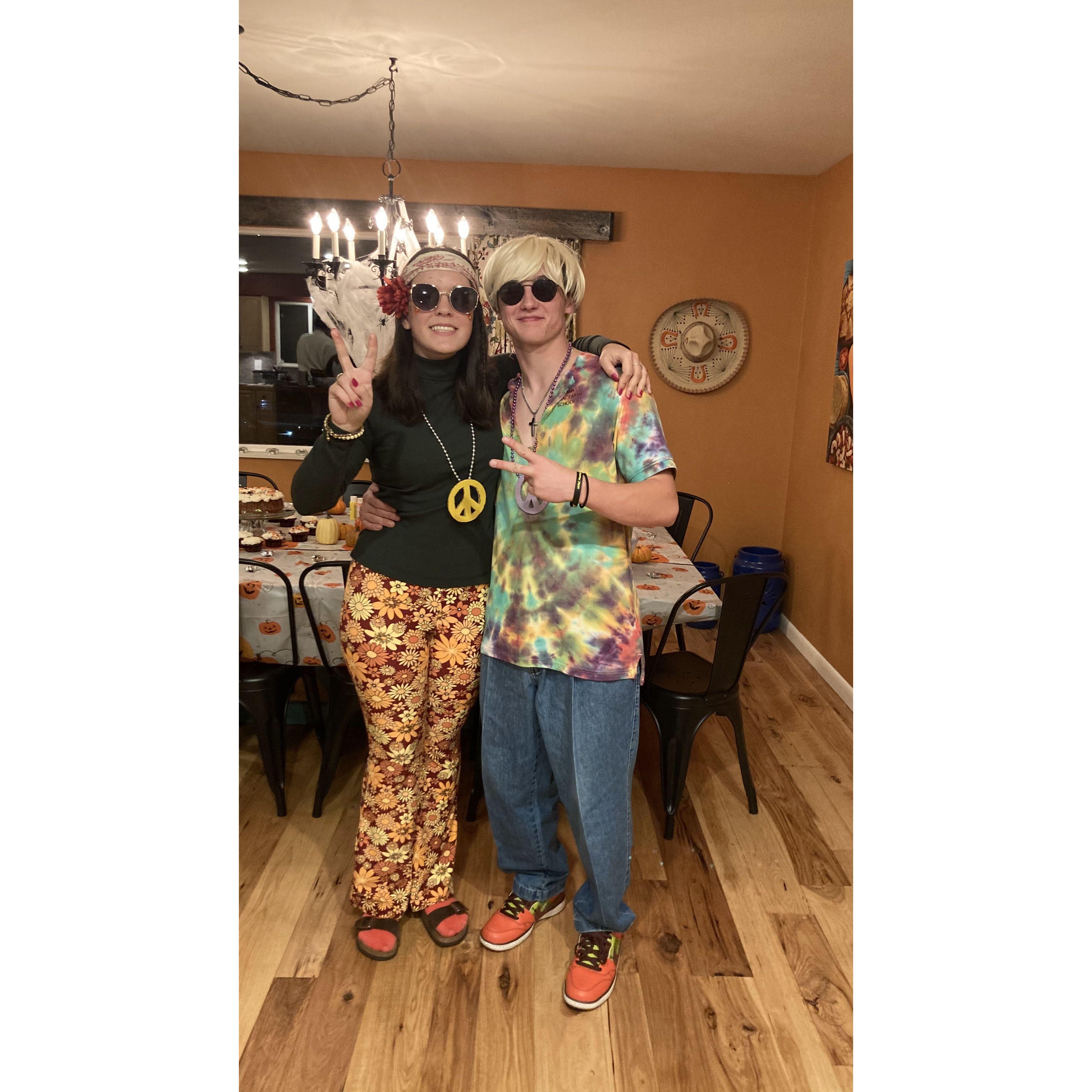 A hippie Halloween party!