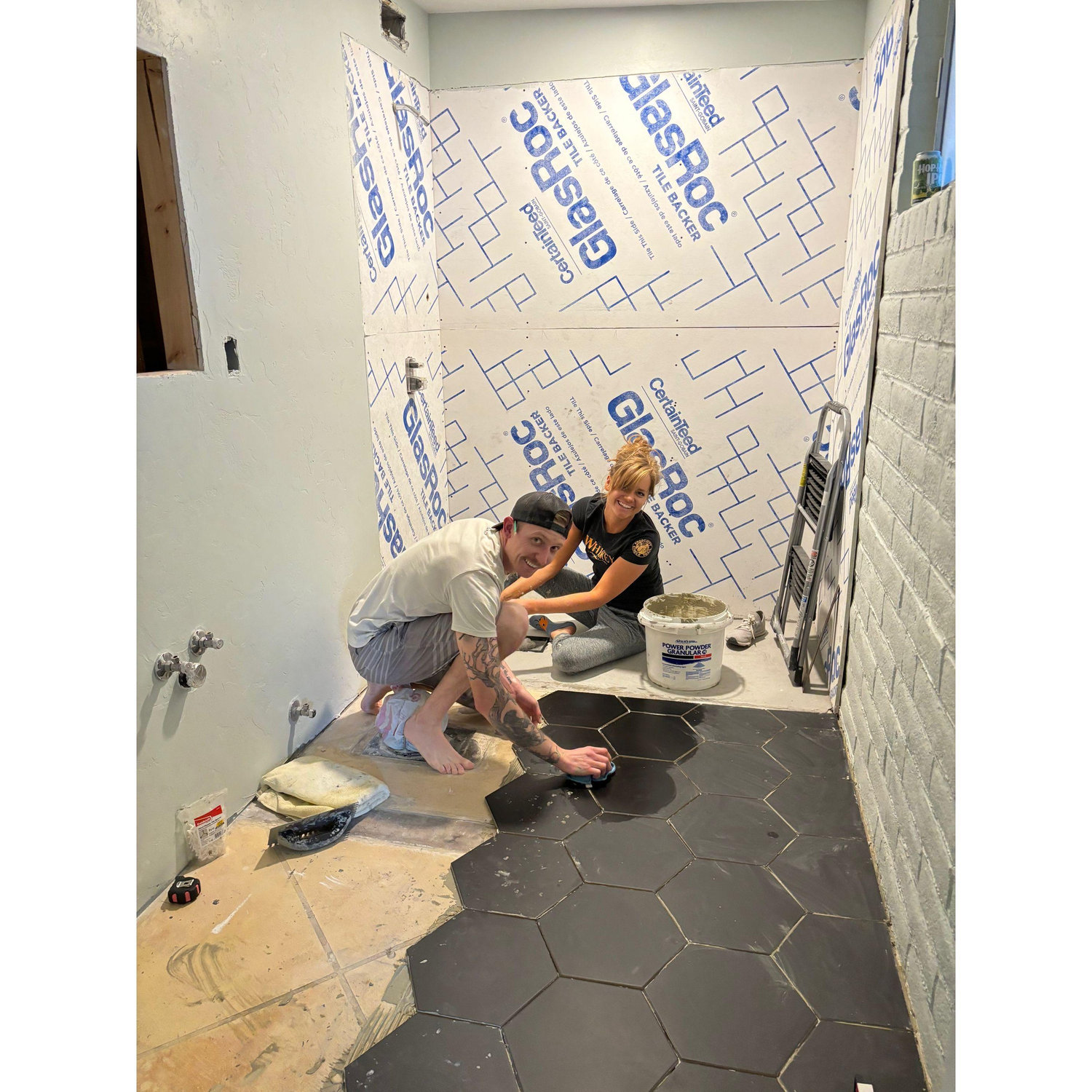 After dating for 4 months, this seemed like the right time to do a major renovation together.