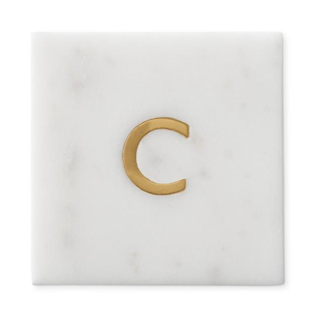 Marble & Brass Wine Coaster