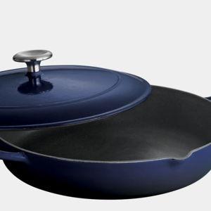 Bestow 12 Inch Enameled Cast-Iron Covered Skillet