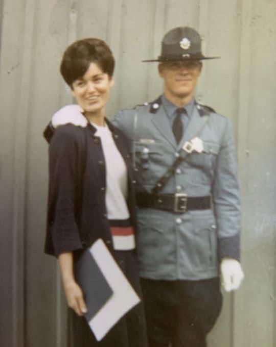 Rebecca’s grandparents on the day her grandfather graduated the age police academy in 1969