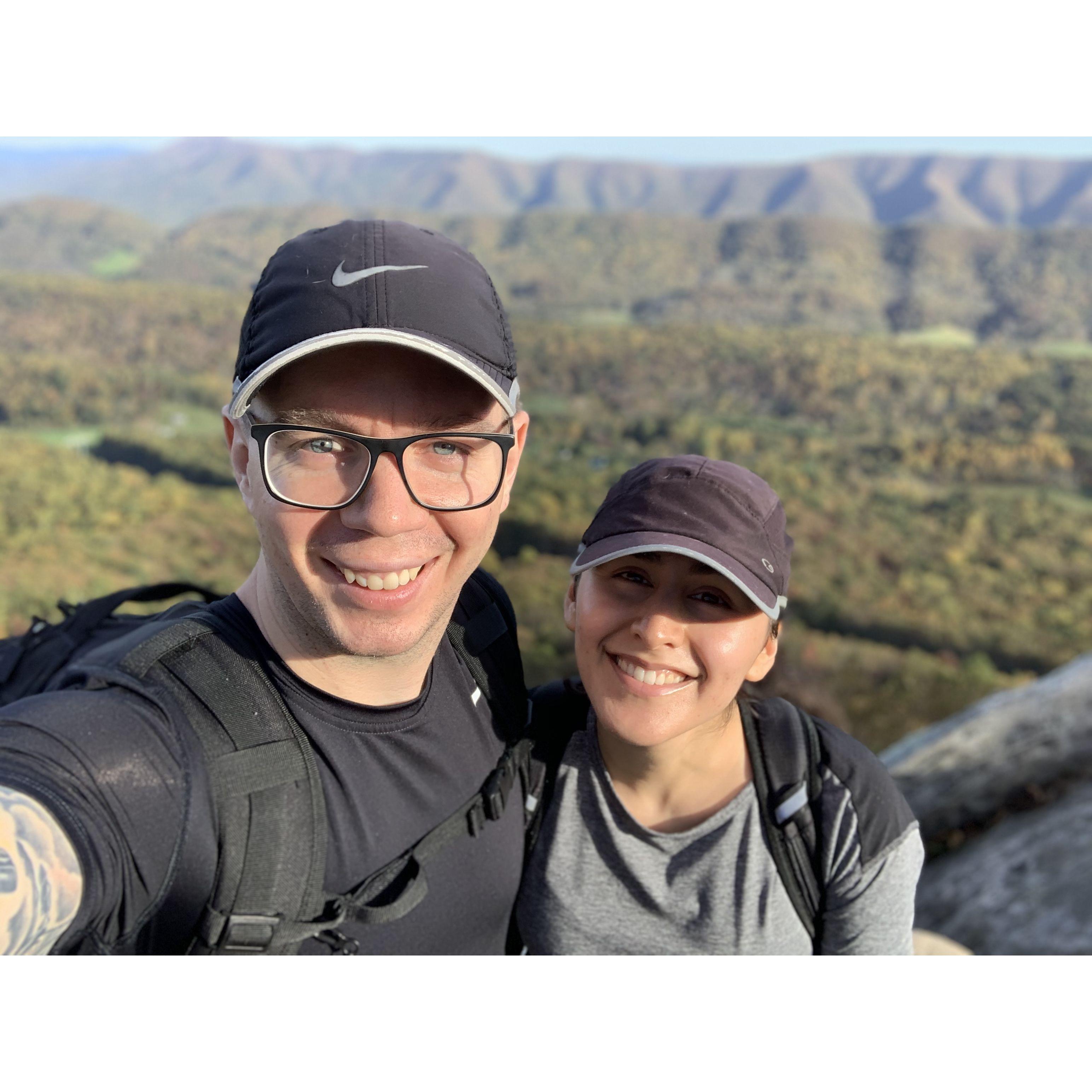 Hiking Dragon's Tooth near Salem, VA - October 2020