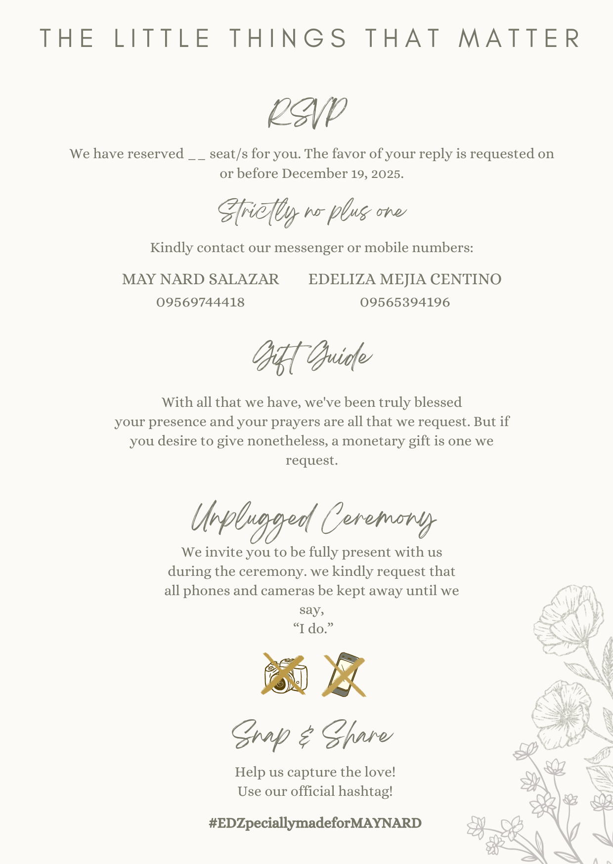 The Wedding Website of Edeliza Centino and John Maynard Salazar