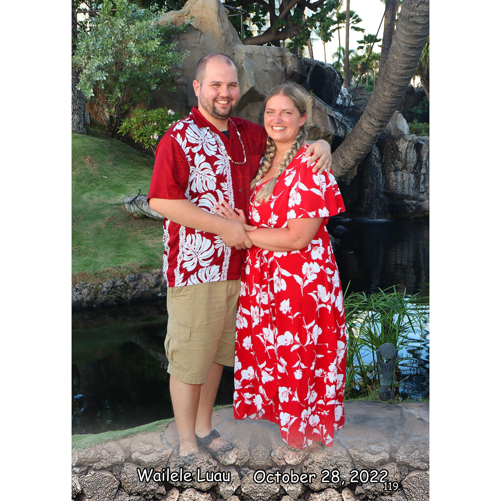 Our first of hopefully many luau's together