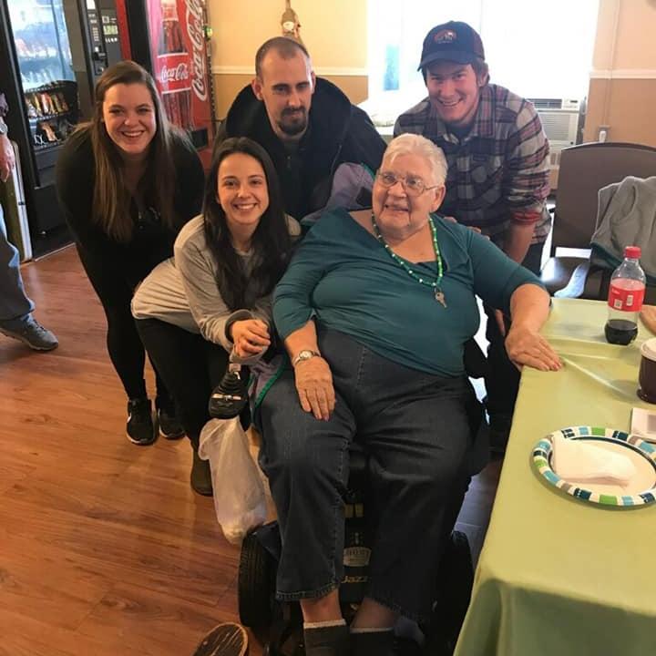 Kali's siblings, Andrew and Kassidy, and Grandma Jean.