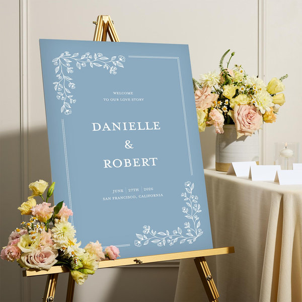 Kalispell Portrait | Dusty Blue | Zola Wedding Signs