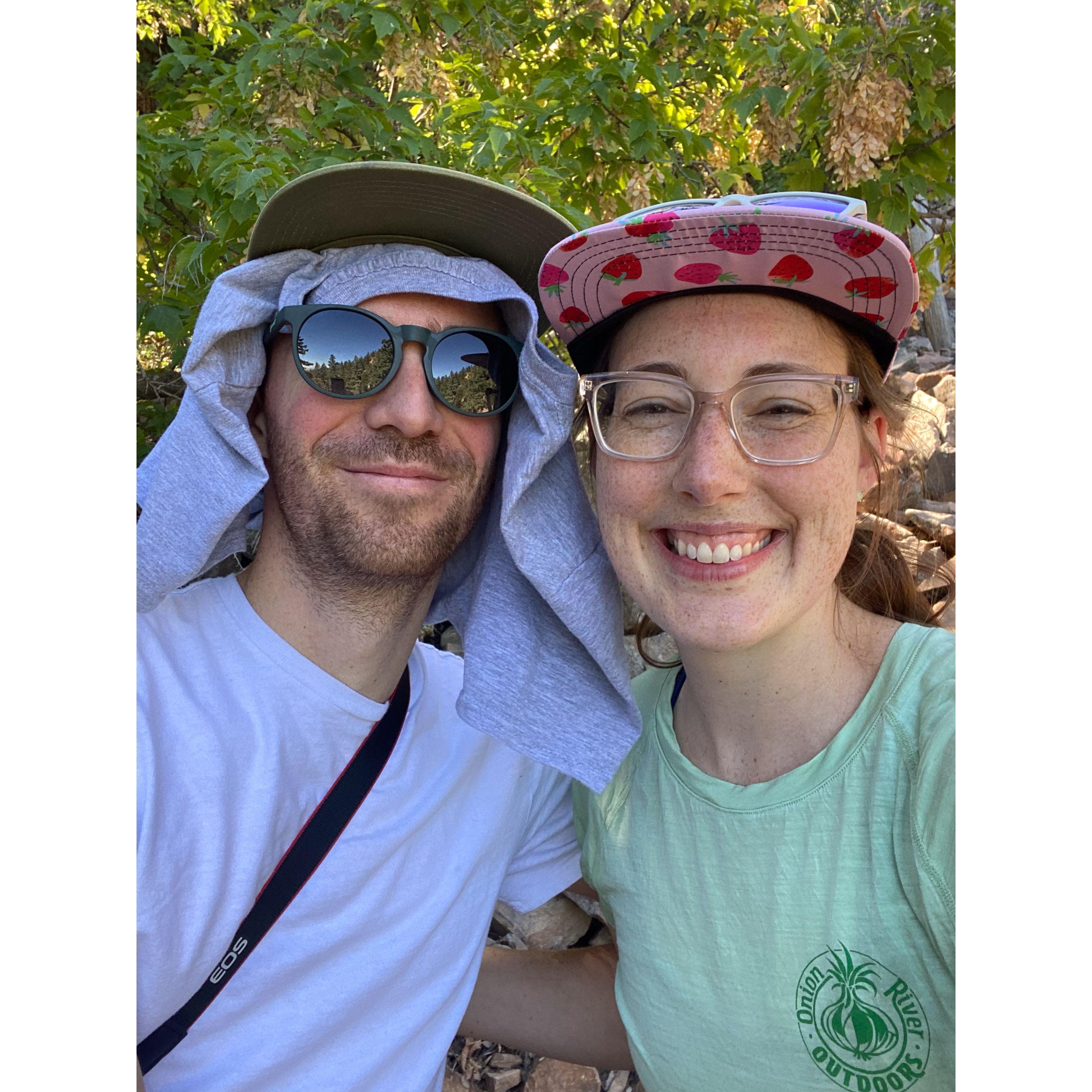 Hiking in Colorado after Molly & Forrest's wedding in 2024