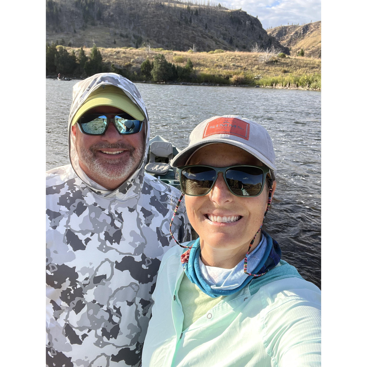 We just caught trout fly fishing in Montana before taking this.