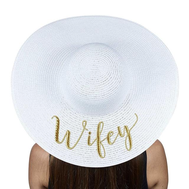 The Chic Soul Beach Floppy Straw Hat for Bridal Shower Gift Bachelorette Party