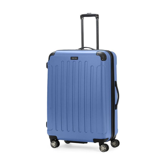 Kenneth Cole REACTION Renegade Luggage Expandable 8-Wheel Spinner Lightweight Hardside Suitcase, Periwinkle Blue, 28-Inch Checked