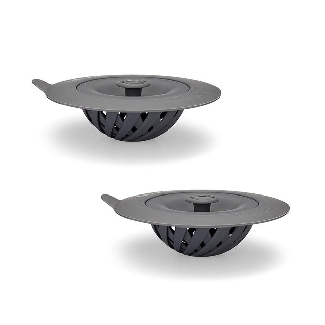 Full Circle Sinksational Sink Strainer 2 Pack - Stainless Steel Mesh, Prevents Clogs, Kitchen Sink, Eco-Friendly, Durable - Gray