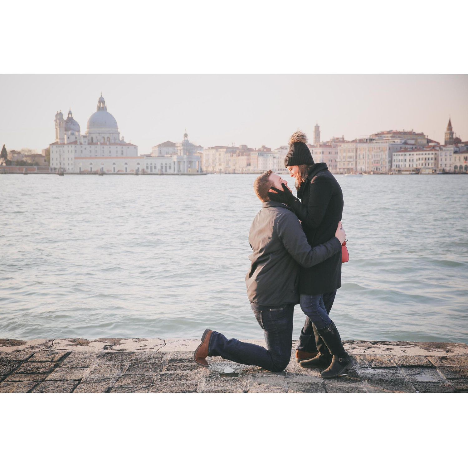 The proposal at San Giorgio square in Venice, Italy