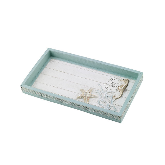 Avanti Farmhouse Shell Textured Resin Bathroom Tray