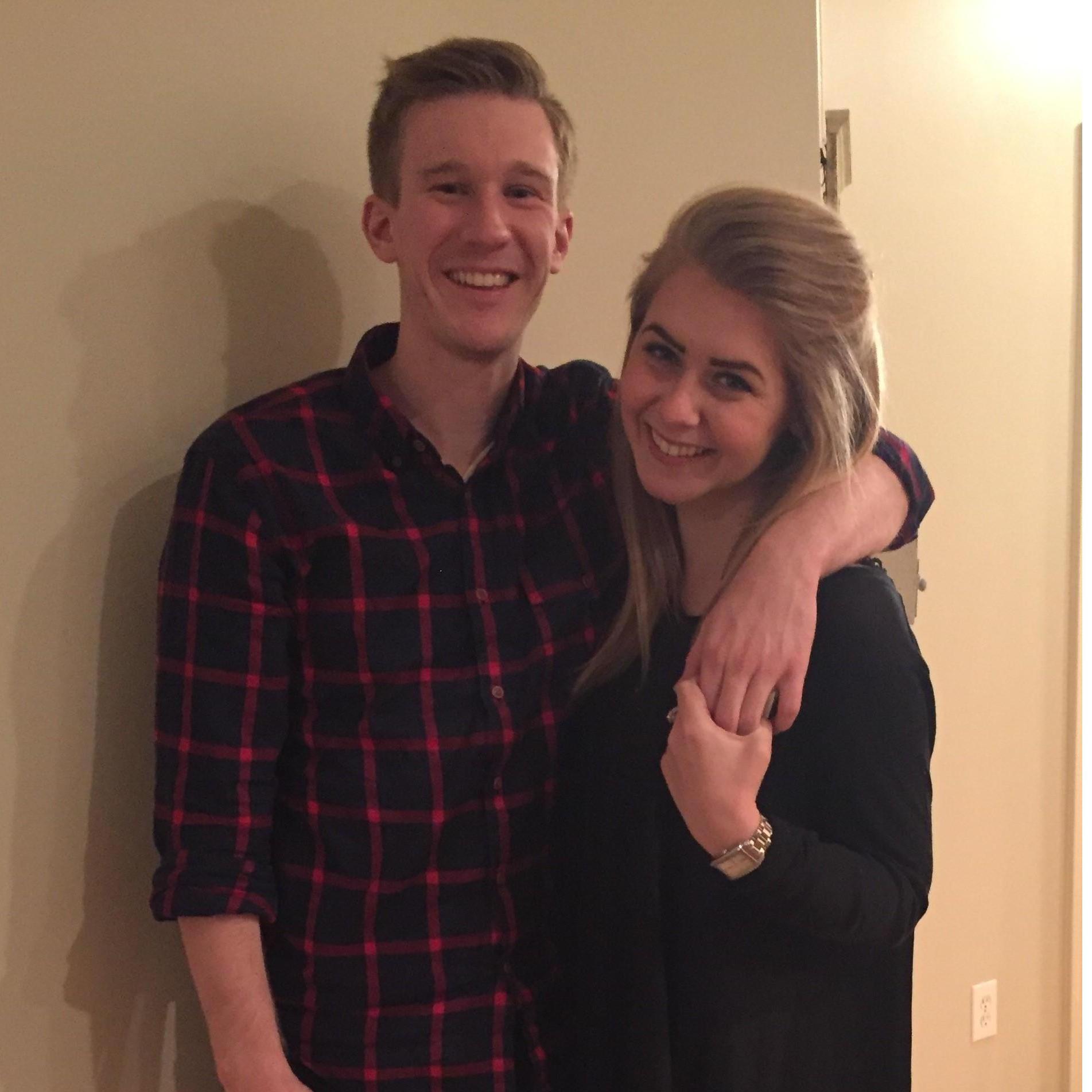 Our first "real" Valentines Day in Pittsburgh, 2015. Anticipating Nick's cooking to make up for last year's leftover Chinese food.