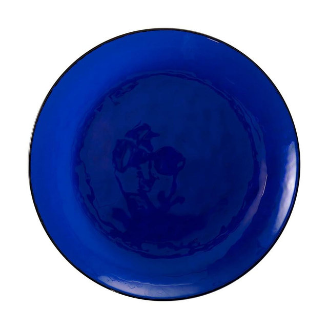 Los Cabos Glass Dinnerware and Drinkware Collection Cobalt 10.5 Inch Dinner Plate (Set of 4)