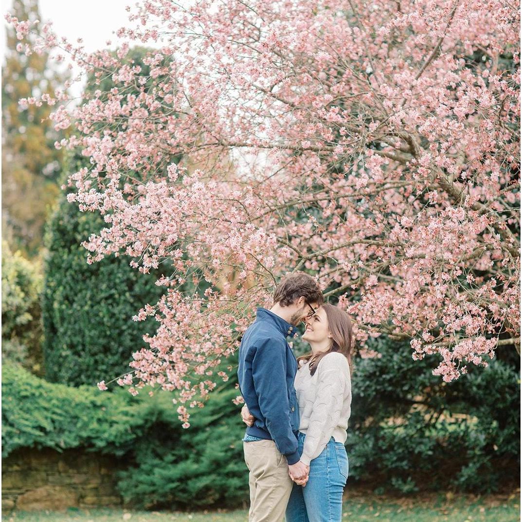 Engagement photos in Charlottesville, VA in March 2021