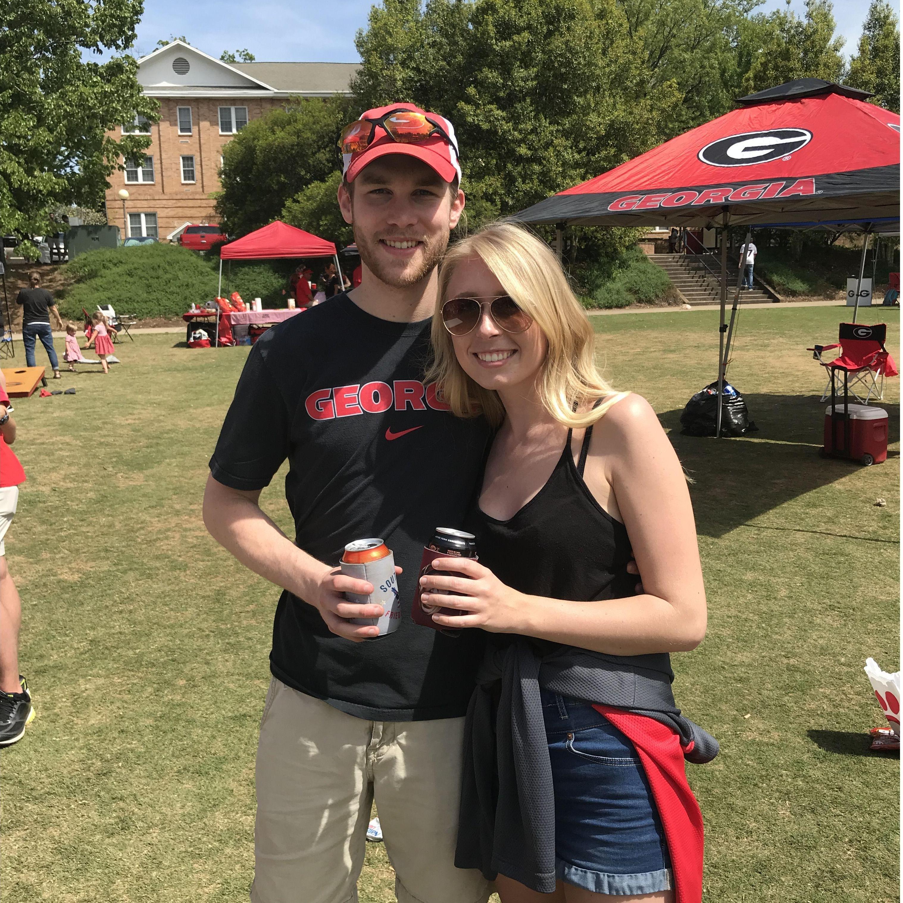 jess's first taste of being a georgia bulldog