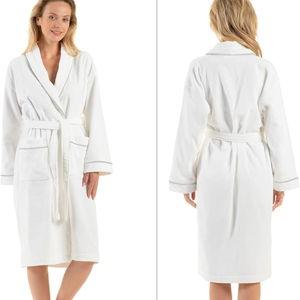 Premium Cotton Robes for Women, Lightweight Mens Robe, Unisex Terry Cloth Bathrobe, Soft Shower Spa Robe, 1 Pcs
