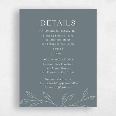 Steel Gray, Grey Wedding Enclosure - Cassis