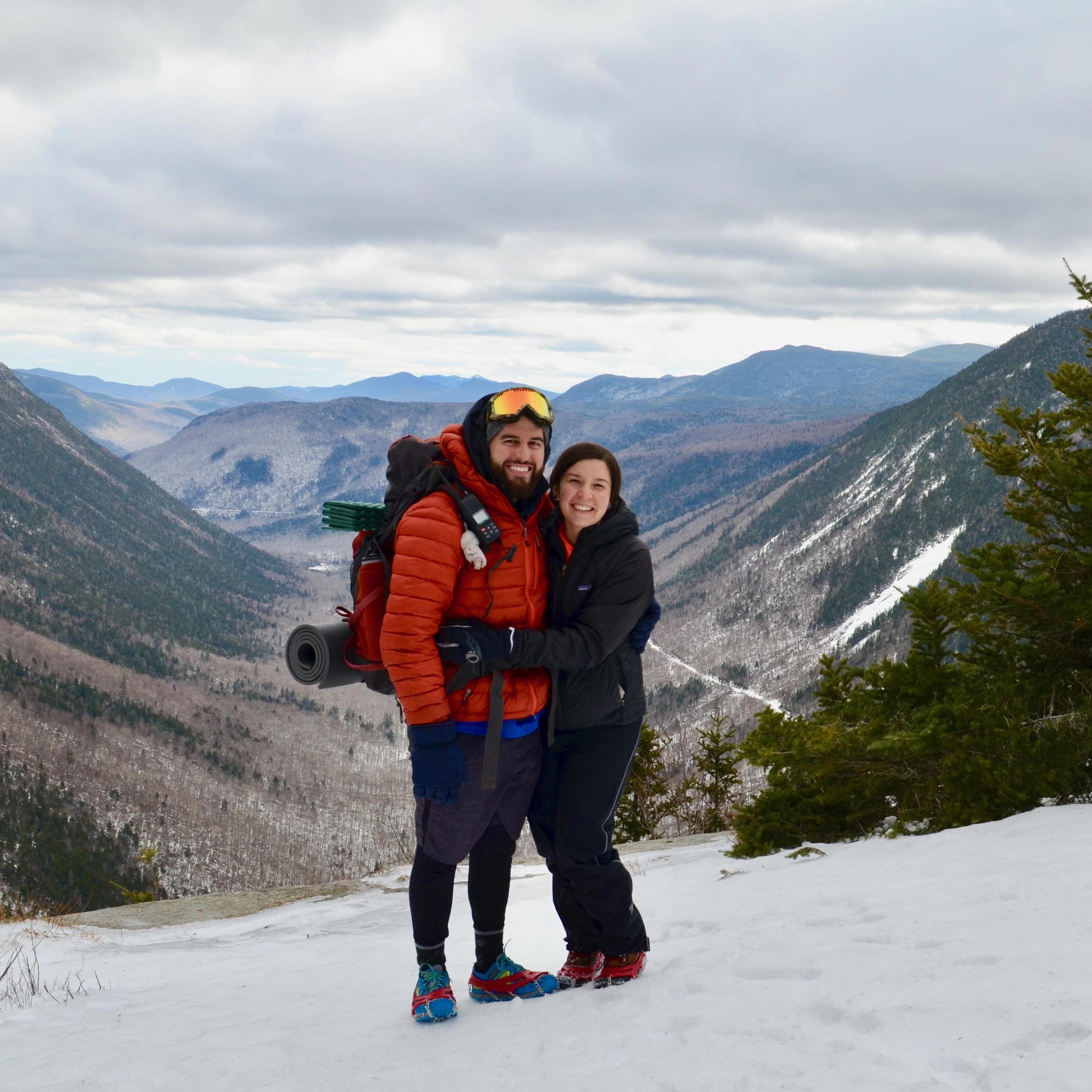 On the summit of Mount Willard in NH's White Mountains in February 2018!