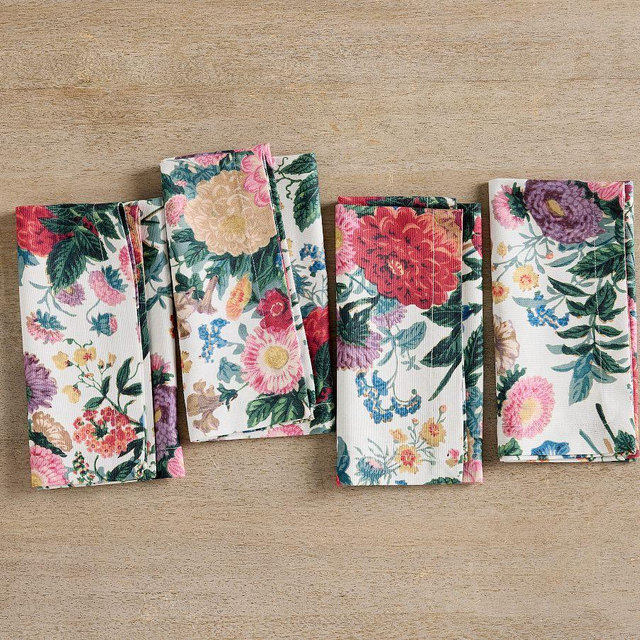 Margeaux Floral Cotton Napkins, Set of 4 - Multi